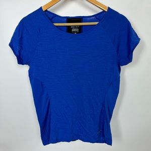 $4/25 - Nike DRI-FIT Womens’‎ Small Running Tee Short Sleeve Top Pocket Cobalt